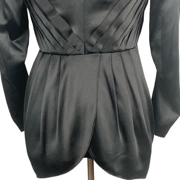 ALICE + OLIVIA Silk Blazer Jacket in Black - Size XS - Picture 5 of 10